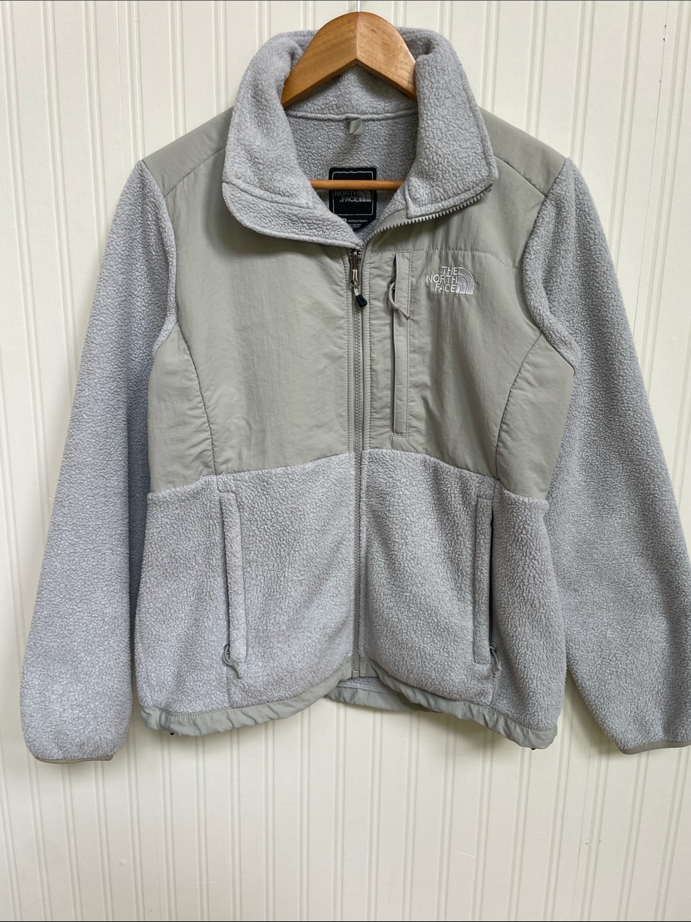 The North Face Women’s Light Gray Sherpa and Panel Jacket